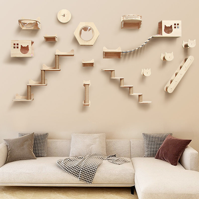 Wall-Mounted Cat Climbing Frame – Fun for Your Kitty