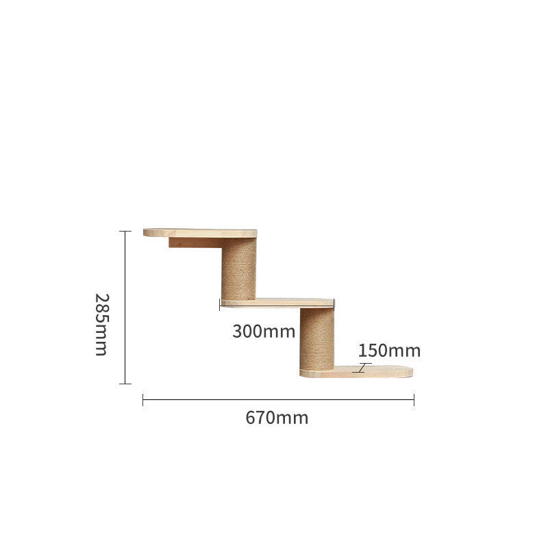 Wall-Mounted Cat Climbing Frame – Fun for Your Kitty