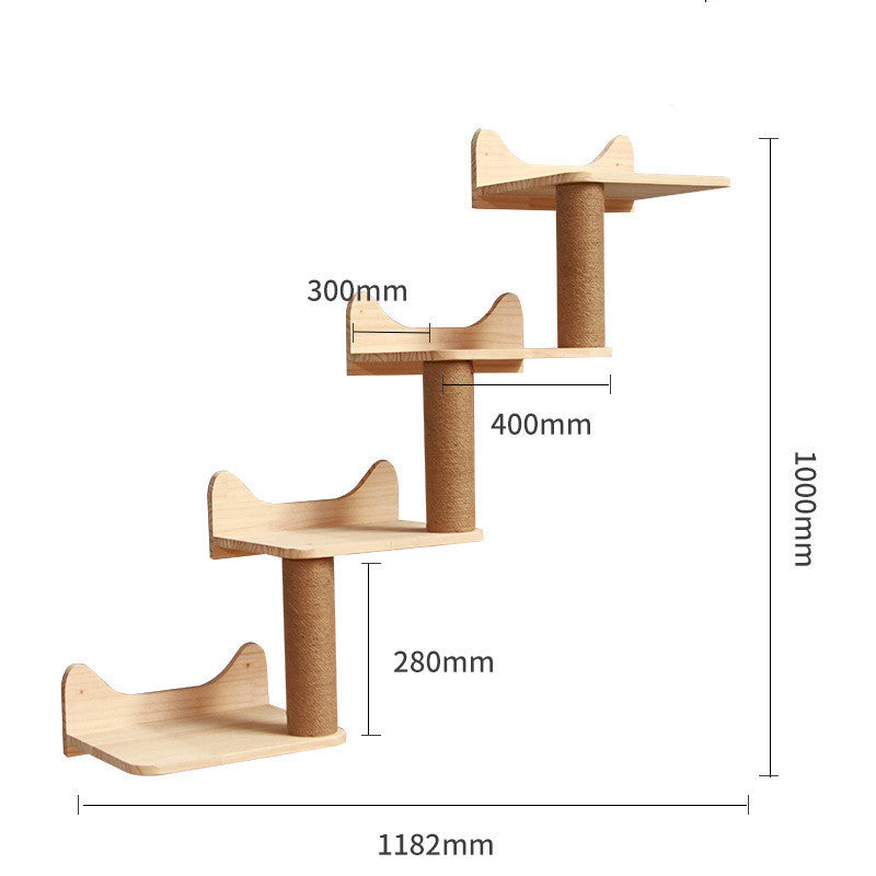 Wall-Mounted Cat Climbing Frame – Fun for Your Kitty