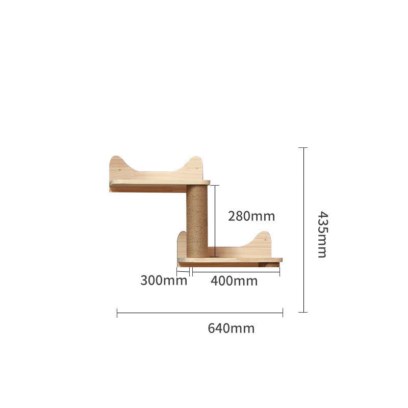 Wall-Mounted Cat Climbing Frame – Fun for Your Kitty