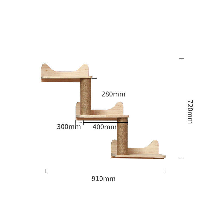 Wall-Mounted Cat Climbing Frame – Fun for Your Kitty