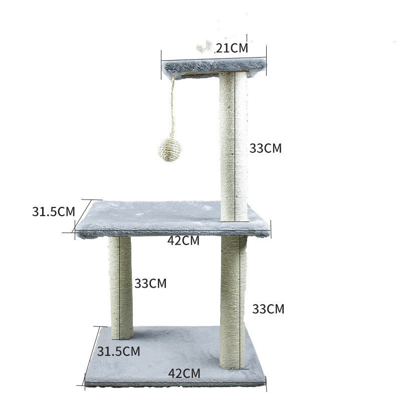 Happy Cat Climbing Tree with Integrated Litter Area