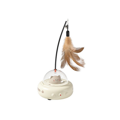 Smart UFO Cat Toy – Fun, Feather & Bell Teaser