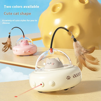 Smart UFO Cat Toy – Fun, Feather & Bell Teaser