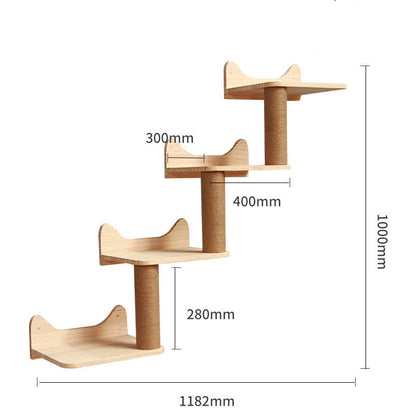 Wall-Mounted Cat Climbing Frame – Fun for Your Kitty