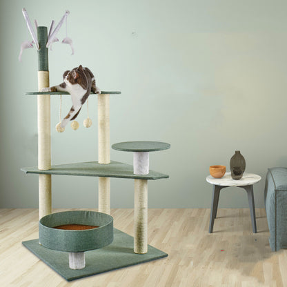 Happy Cat Climbing Tree with Integrated Litter Area