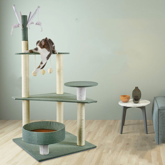 Happy Cat Climbing Tree with Integrated Litter Area