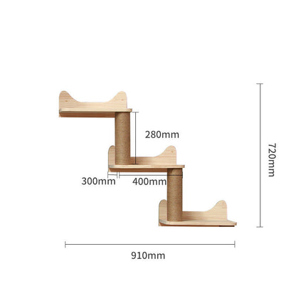 Wall-Mounted Cat Climbing Frame – Fun for Your Kitty